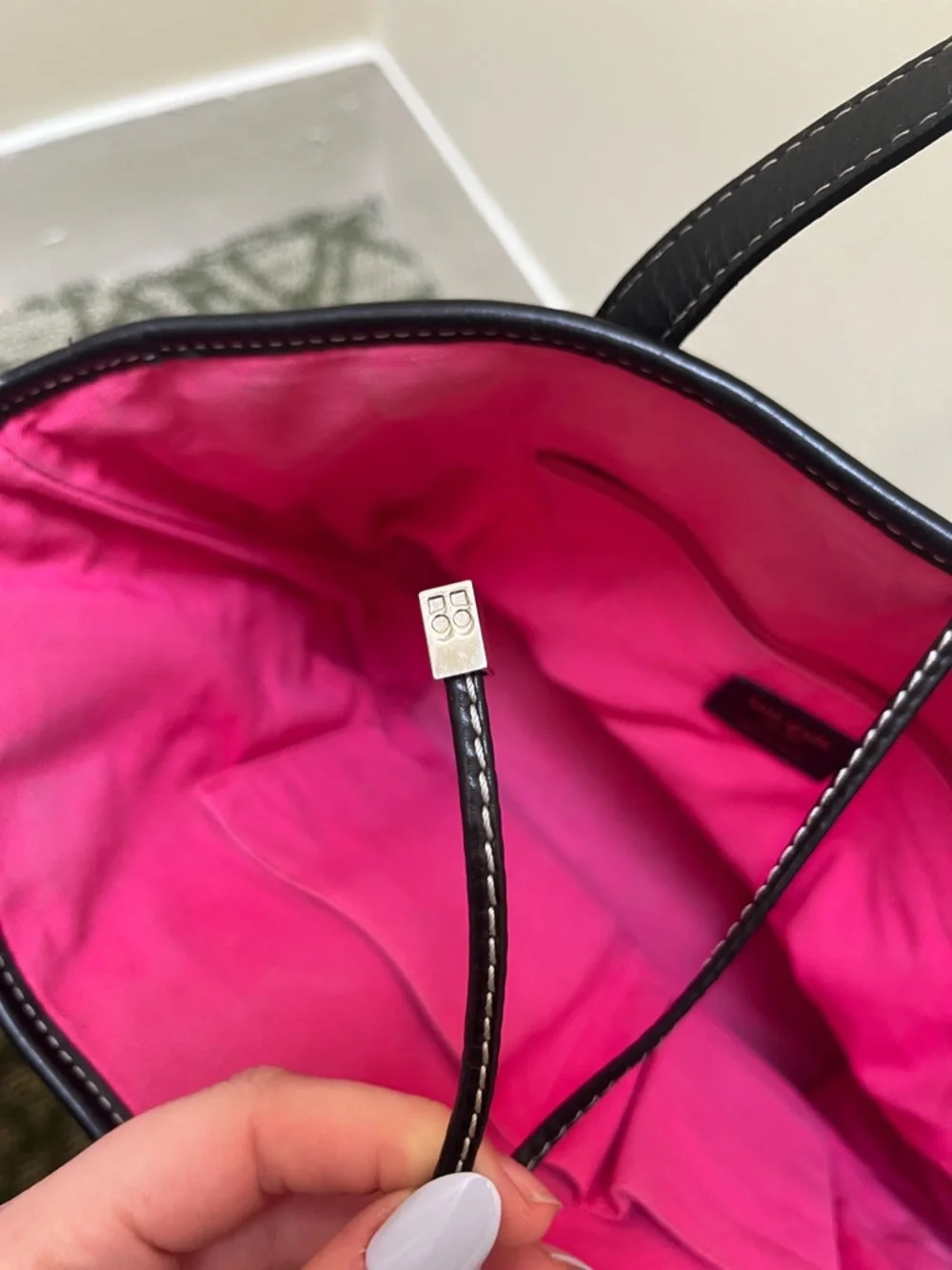 Kate Spade Vintage Wool Grey Patchwork Tote - Picture 15 of 16